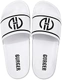  GURGER Zapatillas de Casa Mujer Playa Piscina Chanclas Verano Pantuflas Sandalias de Punta Blanco 42 43