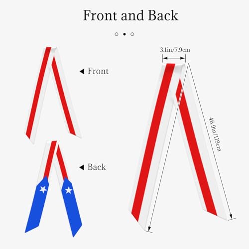 Women'S Fashion Scarf Puerto Rico Flag Hair Satin Scarf Bandanas Headscarf Wrap Breathable Lightweight Neck Scarves For Handbag Accessories2