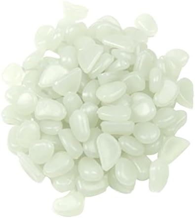 Glow in The Dark Garden Pebbles Stone Luminous Decorative Stones for Your Fantastic Garden or Yard Outdoor Fish Tank in Blue 100Pcs