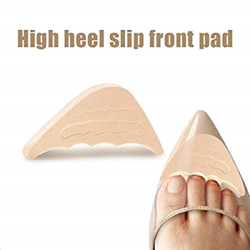 Image of Digital Shoppy 1 Pair Women High Heel Half Forefoot Insert Toe Plug Cushion Pain Relief Protector Big Shoes Toe Front Filler Adjustment Pads (Beige)