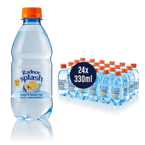 Radnor Splash Sparkling Orange and Passionfruit 24 x 330ml Sugar Free Flavoured Water Multipack