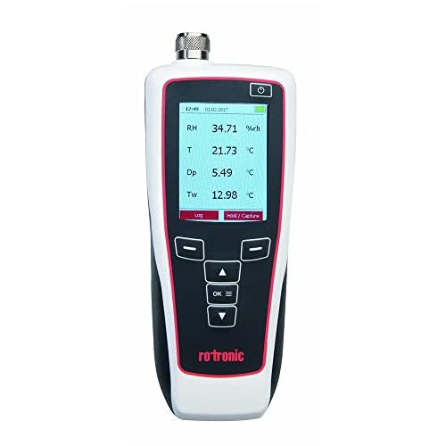 Monitor di temperatura e umidità (Intervallo: da -10 a 60 °C/da 14 a 140 °F) per strumentazione principale, HVAC, agricoltura e industria farmaceutica | Modello: ROTRONIC HP32 (con sonda)