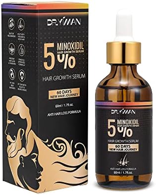 5% Minoxidil For Men and Women, Biotin Hair Growth Serum, Hair Regrowth Treatment 60ML for Thicker Longer Healthier Hair, Prevent Scalp Hair Loss Thinning, Natural Fuller Healthier Hair(1 Pack)