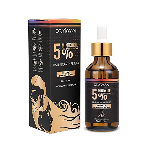 5% Minoxidil Hair Growth Serum For Men and Women, Biotin Hair Growth Oil, Hair Regrowth Treatment for Thicker Longer Healthier Hair, Prevent Scalp Hair Loss Thinning, Natural Hair Growth Serum All Hair(1 Pack)