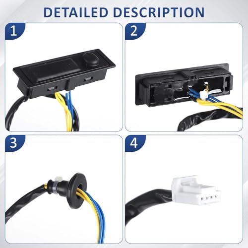 Interruptor apertura puerta trasera Nissan Ilurano 2009-2017 cableado 4