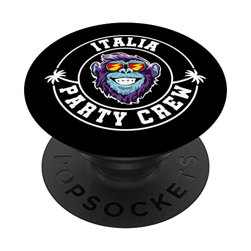 Italia Party Crew | Italia Vacation Team Funny Quote PopSockets PopGrip Intercambiable