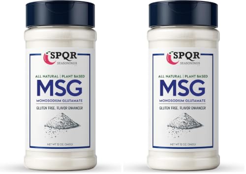 Image of Plant Based MSG Seasoning Monosodium Glutamate XL 12 Ounce Bottle Gluten Free Restaurant Grade Flavor Enhancer by SPQR Seasonings (Pack of 2)