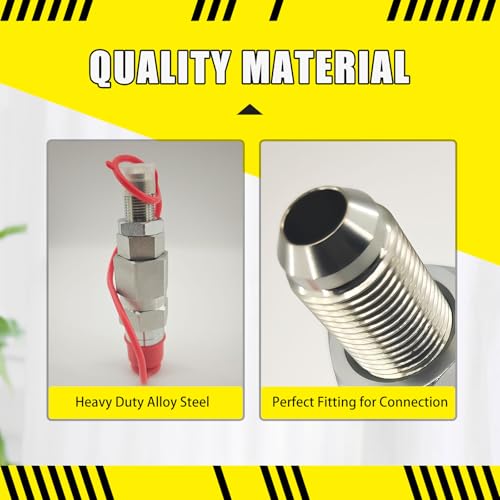 Image of Replacement for CAT 193-8334 Hydraulic Quick Connect Coupler,Flat Face Male Heavy-Duty Carbon Steel Coupling Replacement for Caterpillar 416F, 420F, 430F