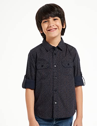 Image of Amazon Brand - Jam & Honey Boys Boys 100% Cotton Printed Full Sleeves Shirt | Age 2-12 Years