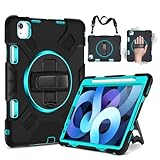 TNP Protective Case for iPad Air 6th M2 2024 11 Inch, 5th 4th Gen 10.9 inch and iPad Pro 4th 3rd 2nd Generation (2022 2021 2020 2018) w/Pencil Holder, Handle, Stand & Shoulder Strap, Mint