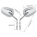 South-Mud-Bay-Pair-Chrome-Rear-View-Mirrors-Fits-XL1200L-XL883-XL883L