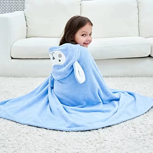 Image of YEBON Kids Hooded Towel Soft Absorbent Bath Towel with Cute Frog Design for Babie, Toddler, Infant Perfect Shower Gifts for Boys and Girls 28 inch x 55 inch (HZ09-B)