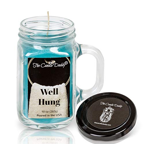Well Hung - Hanging Towel - Funny Fresh Linen Candle- 10 Oz Mason Jar Candle- Made In Usa #TOP1