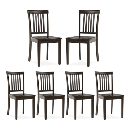 COLAMY Solid Rubberwood Windsor Chairs