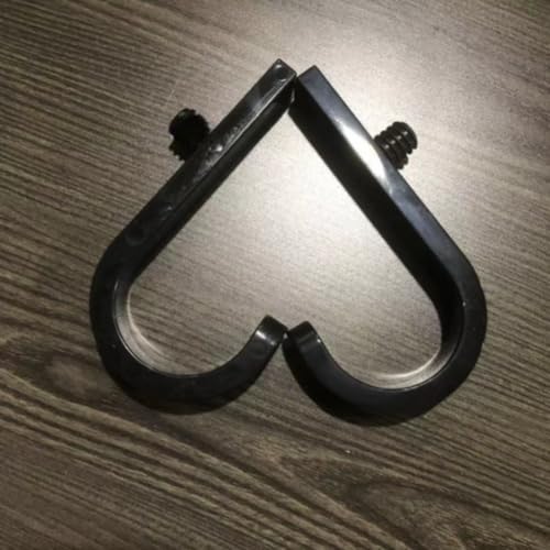 URPIZY 8 ganci per barra degli attrezzi in robusto ABS, gancio a J 12,5 x 7 cm e gancio a V 7 x 10,5 cm, per capannoni da giardino, attrezzi e conservazione, facile da montare, nero