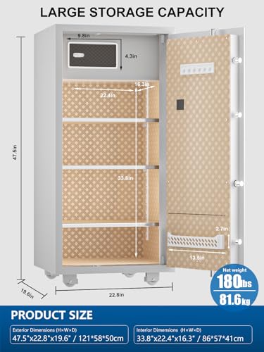 Image of TIGERKING Large Heavy Duty Home Safe 11.5 Cu Ft, Touchscreen Digital Keypad