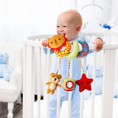 Brinquedos para bebê pendurados para chocalhos, brinquedos para cadeirinhas, brinquedos para bebês e