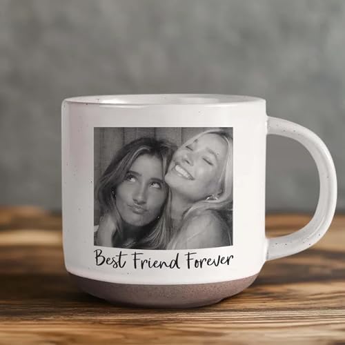 Taza de cerámica personalizada con foto para mejores amigas miniatura 2