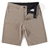 AIRDYNAM Men's Hybrid Golf Dress Shorts Lightweight Quick Dry Casual with Flat Front 9-Inch Inseam and 4 Pockets Khaki 40