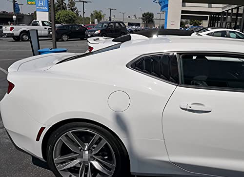 Ijdmtoy Left/Right Black Finish Racing Style Rear Side Window Scoop Air Vent/Louver Shades Compatible With 2016-Up Chevy Camaro #TOP7