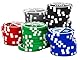 Copag Pokerkoffer mit 300 Poker Chips + 2 100% PVC Kartenspiele mit 54 Pokerkarten + Würfel + Pokerfiches