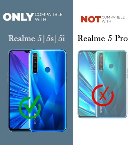 Image of Jkobi Back Cover for Realme 5 | 5s | 5i (Silicone Clear Shockproof Case with Camera Protection | Soft and Flexible | Transparent)