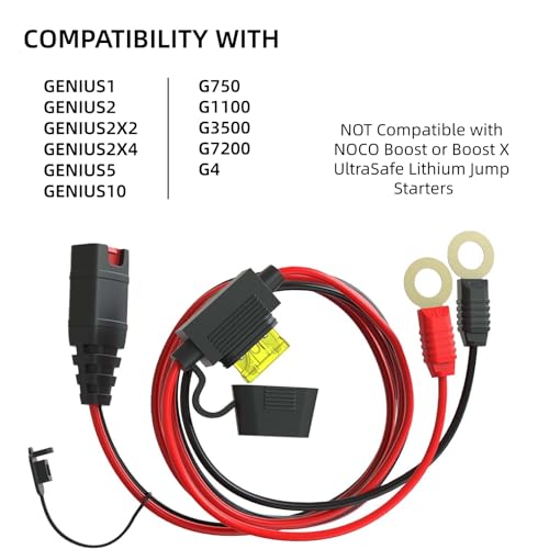 Image of 4-Pack GC008 X-Connect M10 3 /8-Inch Eyelet Cable Fit for NOCO Chargers