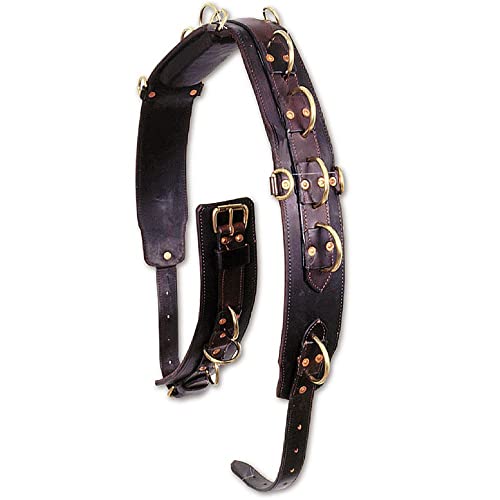 Schneiders Premier Multi-Ring Surcingle for Horses | Premium Grade Leather | Single Billet Design with Roller Buckles | Versatile Training Rings | Reinforced Stress Points | Fits Most Breeds