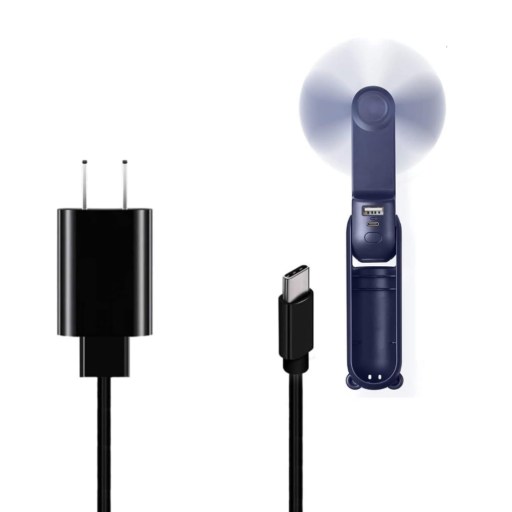 Neck Fan Charger Power Cable Adapter Compatible for for JISULIFE Fan, WiHoo Fan, CIVPOWER Neck Fan, HomeLifairy Fan, FrSara Fan, Bladeless Fan,