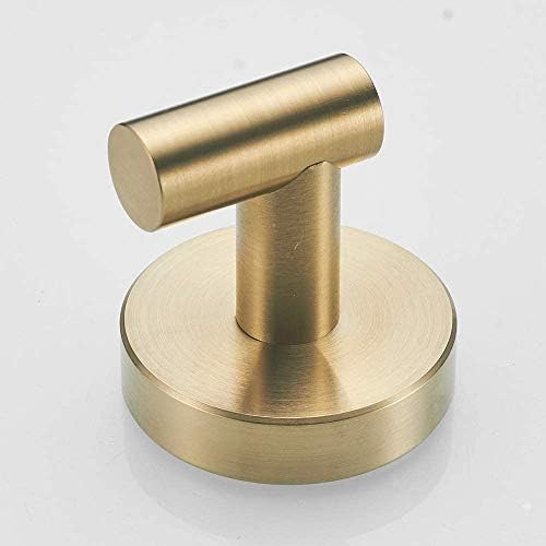 YUET Gold Bathroom Accessories Accessory Bars Set Hand Towel Holders Ring Rails For Bathrooms SUS 304 Stainless Steel Hardware Wall Mounted Rack, 12" Bath Bar + Toilet Paper Holder + Robe Hook