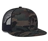 CNUSER Camouflage Trucker Hat Fashion Mesh Army Mens Women Flat Bill Snapback Hats - The Great...