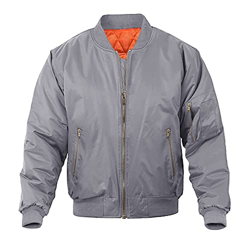 Magnivit Men's Bomber Jacket Casual Jacket Fall Winter Jacket Warm Coats Windproof Coats #TOP9