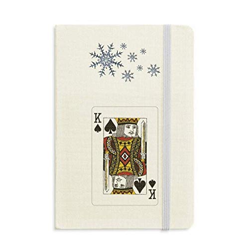 Playing Cards Spade K carnet épais au motif de flocons de neige élégant