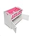 Badger Basket Wooden Baby Doll Crib with Bedding and Storage - Wooden Bed with Blanket, Pillow, and Personalization Kit - Ideal for Baby Dolls and Girl Dolls Ages 3+ - White
