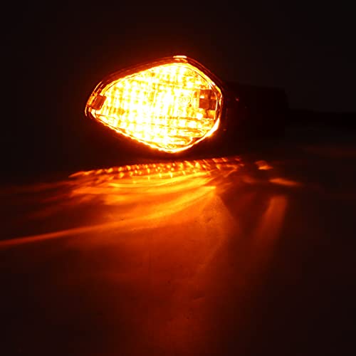 Aramox Motorcycle Turn Indicator,12V LED Turn Light Indicator Lamp Compatible with CBR500 CBR650 CTX700 CRF250L NC700 750 MSX12(Dark Brown)