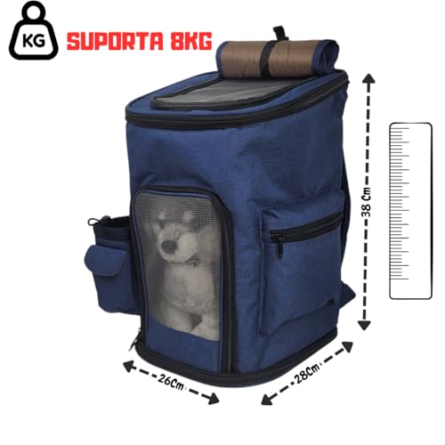 Mochila Bolsa para Transporte de Animais de Estimação, Viagem, Passeio, Grande. (Cinza)
