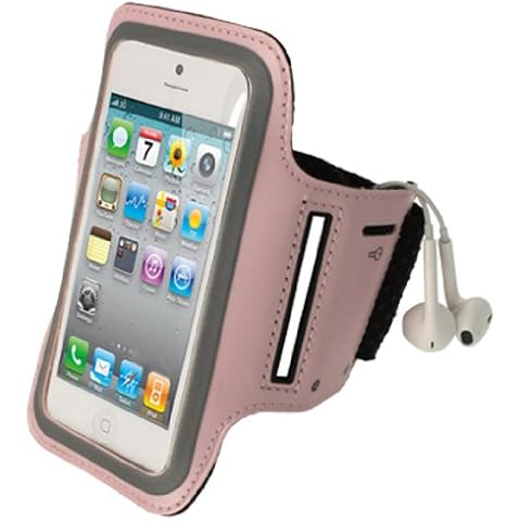 igadgitz Pink Reflective Anti-Slip Neoprene Sports Gym Jogging Armband for Apple iPhone SE, 5S, 5, 5C Cover