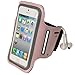 Produktbild iGadgitz U1205 Neopren-Sportarmband Kompatibel mit Apple iPhone SE, 5S, 5, 5 C, rosa, reflektierend, rutschfest, Kompatibel mit Fitness-Studio, Joggen
