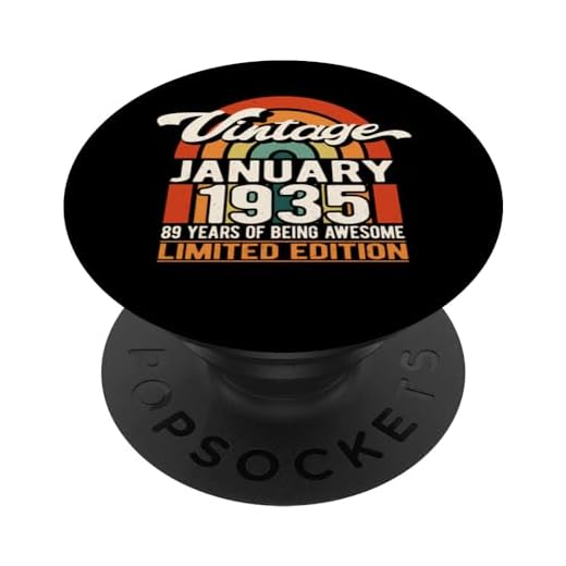 89 años de ser impresionante Vintage enero 1935 89 cumpleaños PopSockets PopGrip Intercambiable