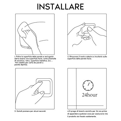 Ruicer toiletrolhouder zonder boren wc-rolhouder zelfklevende papieren houder roestvrij staal voor badkamer Single… - Image 6