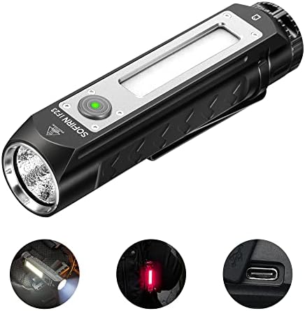 EDC Flashlight Rechargeable, Sofirn IF23 Pocket Flashlight 4000 High Lumens with Side RGB Light, Super Bright Waterproof 6500K LED Camping Flashlight with Magnetic Tail Cap for Hunting Emergency