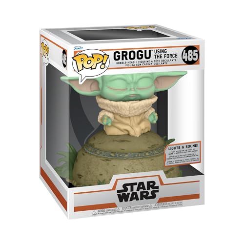 Funko POP! Deluxe: Star Wars: The Child Using Force Mandalorian - Grogu (The Child Using Force Child, Baby Yoda) Using The Force - Figuras Miniaturas Coleccionables Para Exhibición - Idea De Regalo