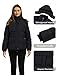wantdo Women's Recycled Waterproof Puff Jacket Short Quilted Puffer Coat Black L