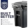 Plasticplace 95-96 Gallon Trash Bags 2.0 Mil Black Heavy Duty Garbage Can Liners 61 x 68 (50 Count)