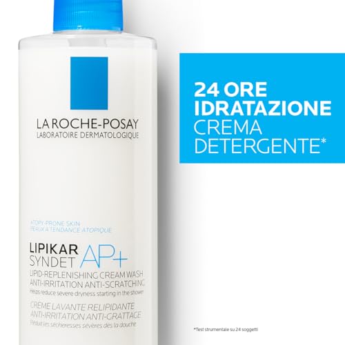 La Roche-Posay - Lipikar Syndet AP+ - Crème Corps Hydratante et Relipidante - Crème Hydratante Corps Anti-irritations - Apaise les Peaux Sujettes à l'Eczéma - A base de Beurre de Karité et Niacinamide