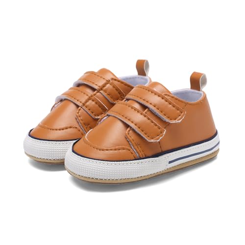Image of Clowora Baby Boys Girls Shoes Non-Slip Rubber Sole Sneakers Infant First Walking Toddler Crib Shoes Newborn Loafers Flats.