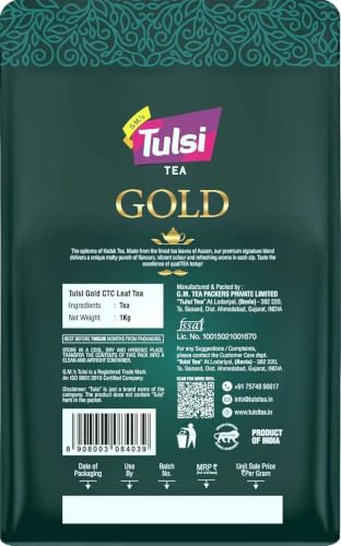 Image of Tulsi Gold Tea CTC Leaf 1KG (Pack of 2)|Pure Assam CTC Leaf