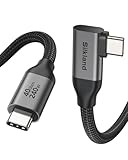 📱【Câble USB-C 90° : La Solution All-in-One】Silkland câble USB-C à connecteur à 90 degrés est idéal pour charger en jouant, regarder des vidéos en mode portrait et naviguer en voiture. Compatible avec tous les appareils USB-C/Thunderbolt 4/3, il fonctionne avec des MacBook Pro/Air, iPad Air/Pro/Mini, iPhone 16/15 Pro, Samsung Galaxy S24 Ultra, moniteurs USB-C, ordinateurs portables, stations d'accueil, PSSD et eGPU.
