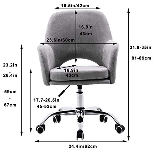 Chaise de jeu et de bureau scandinave ergonomique à roulettes - 3