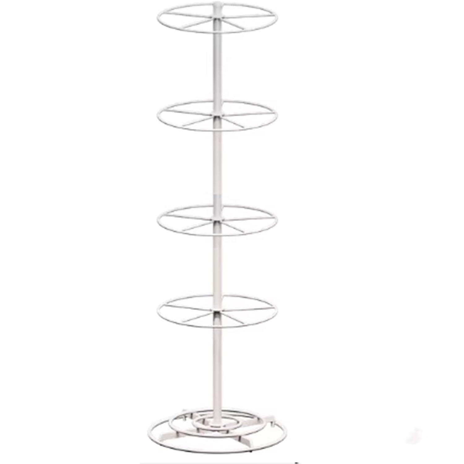 Heavy-Duty Retail Display Stand, Metal, Round Sock Display Rack, 3/4/5/6 Tier, Commercial Clothing Store Shelf, for Handbags, Wreaths, Hats, Scarves, Jewelry & Crafts(Black,6th Floor)